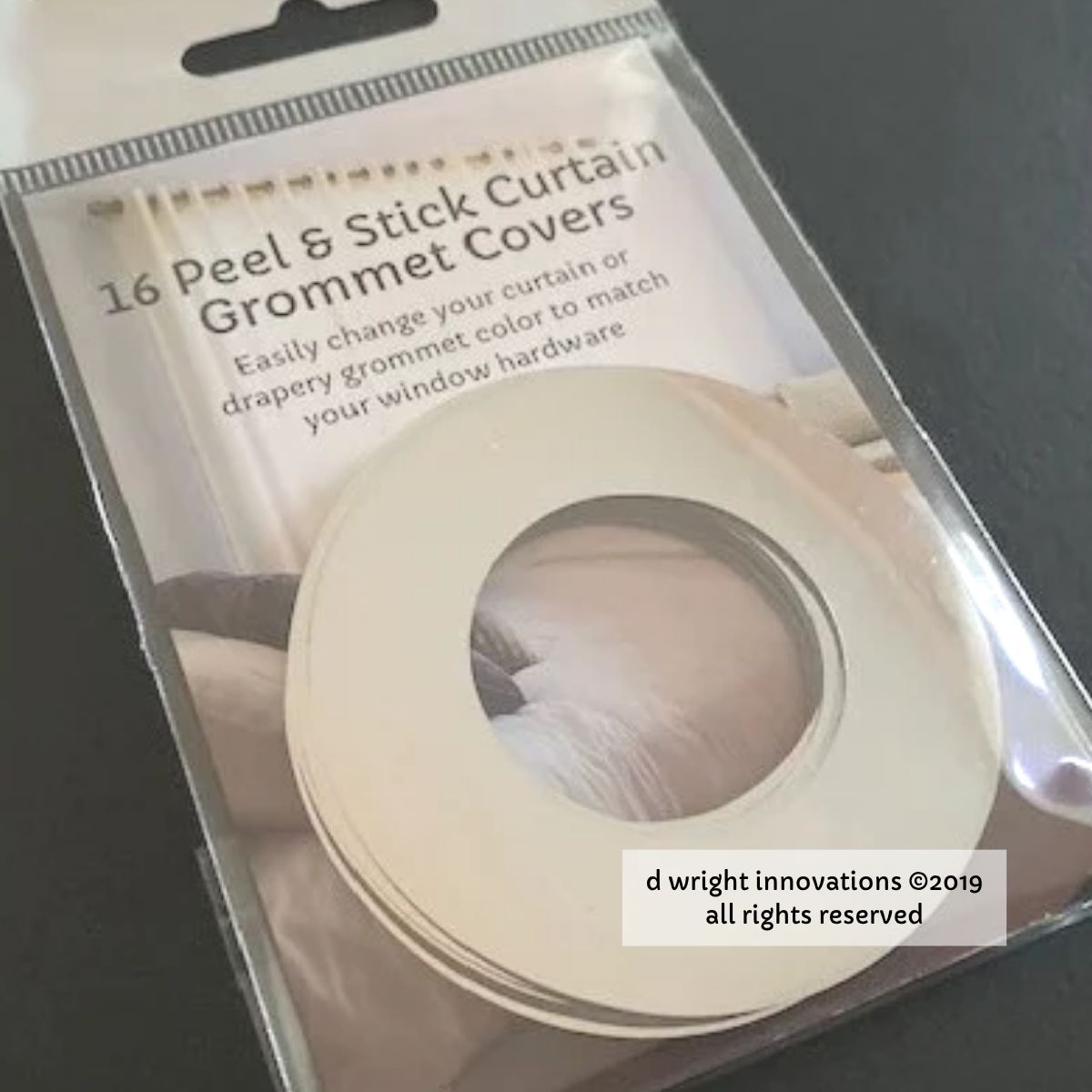 Peel & Stick Self Adhesive Curtain/Drapery Grommet Covers