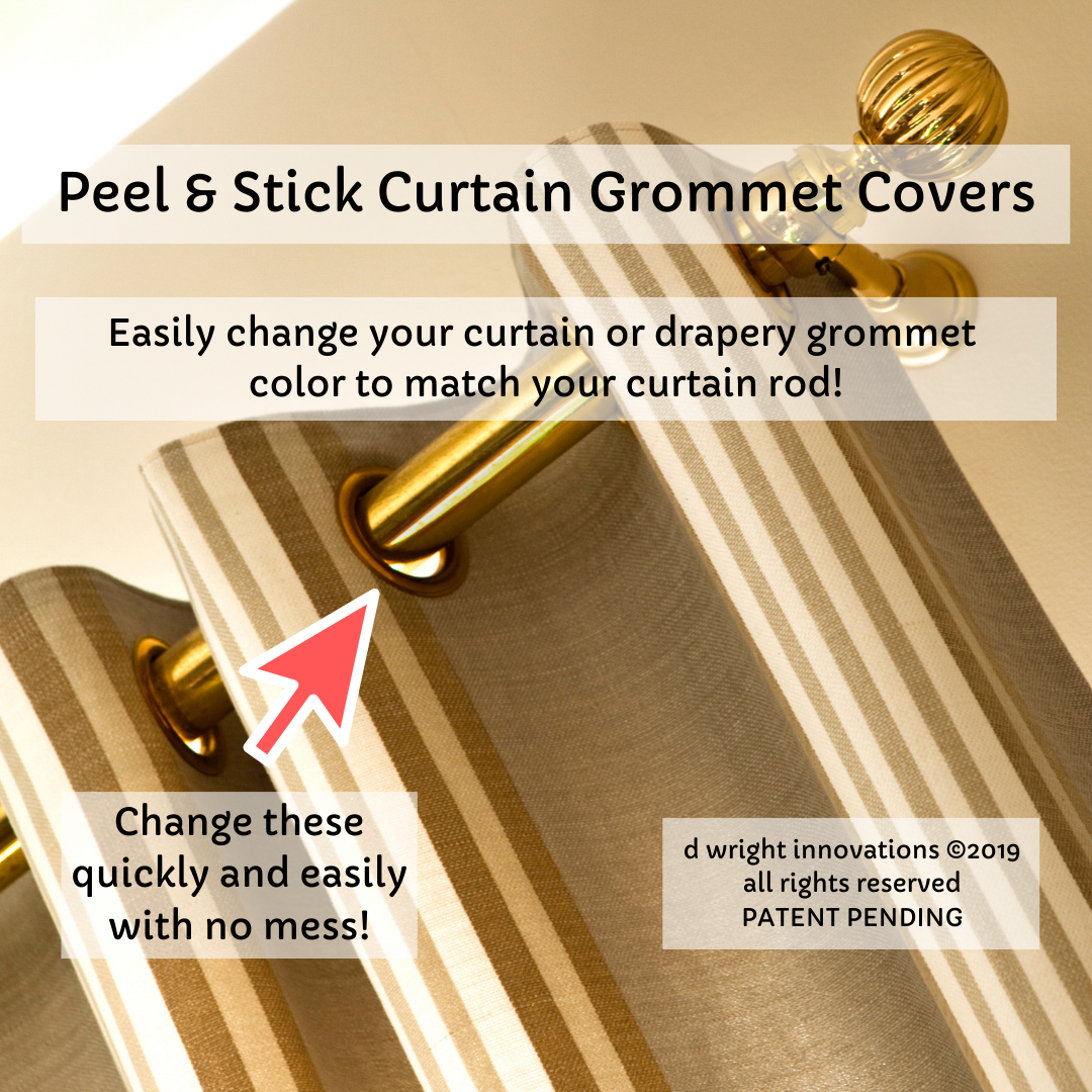 Peel & Stick Self Adhesive Curtain/Drapery Grommet Covers
