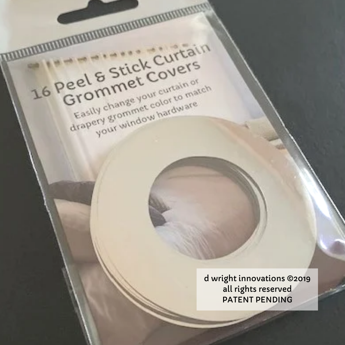 Peel & Stick Self Adhesive Curtain/Drapery Grommet Covers