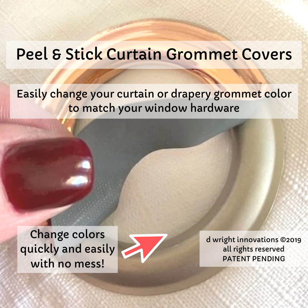 Peel & Stick Self Adhesive Curtain/Drapery Grommet Covers