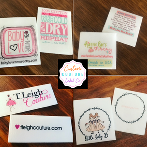 Satin Printed Labels - Sew On