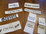 cotton twill labels both flat and folded