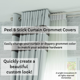 Peel & Stick Self Adhesive Curtain/Drapery Grommet Covers