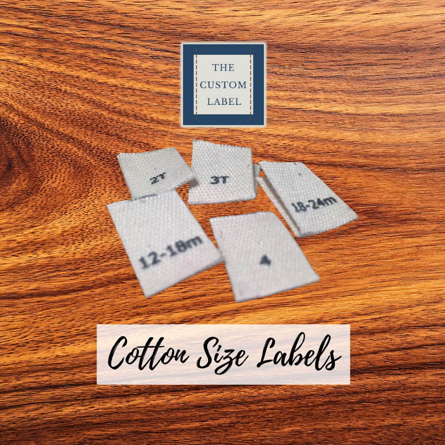 Cotton Printed Size Labels