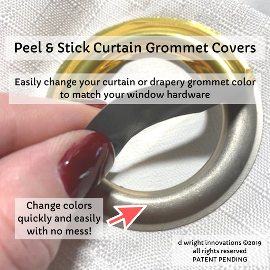 Peel & Stick Self Adhesive Curtain/Drapery Grommet Covers