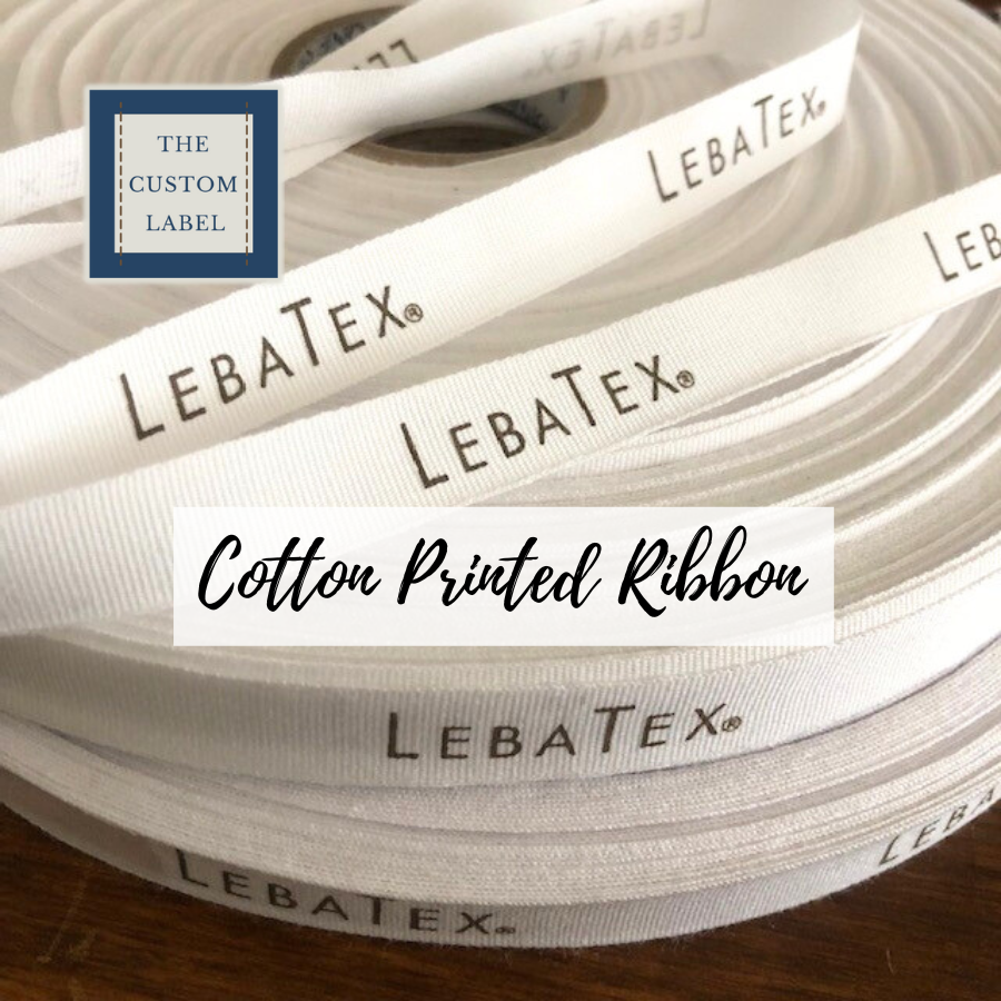 Cutted Ribbon Label Cotton Printed Ribbon | The Custom Label Soft Organic Cotton – Custom ...