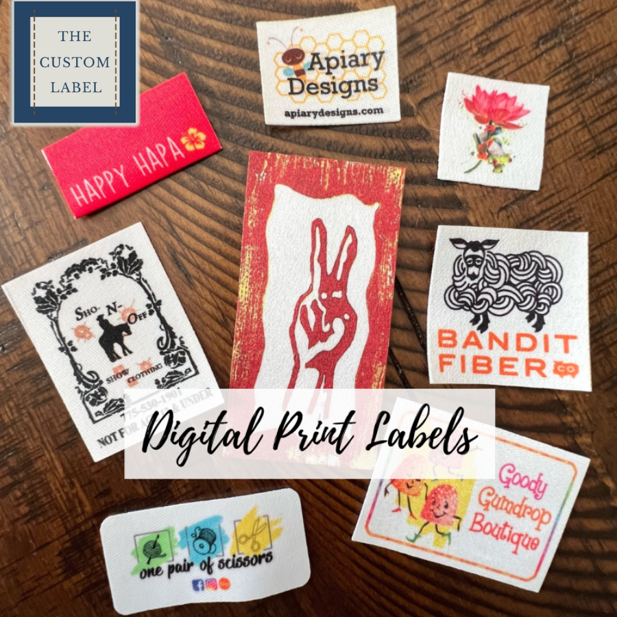 Digitally Printed Labels - Sew On - Iron On - Self Adhesive
