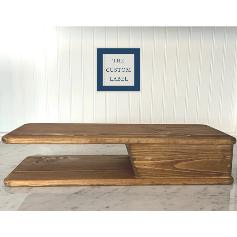 Handcrafted Solid Pine Sewing/Embroidery Machine Free Arm Riser with Drawer