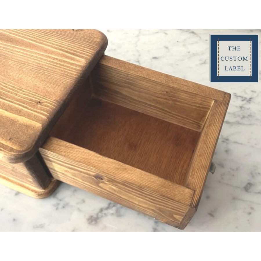 Handcrafted Solid Pine Sewing/Embroidery Machine Free Arm Riser with Drawer