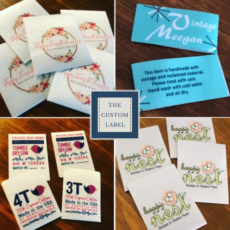 Satin Printed Labels - Sew On - Iron On - Self Adhesive