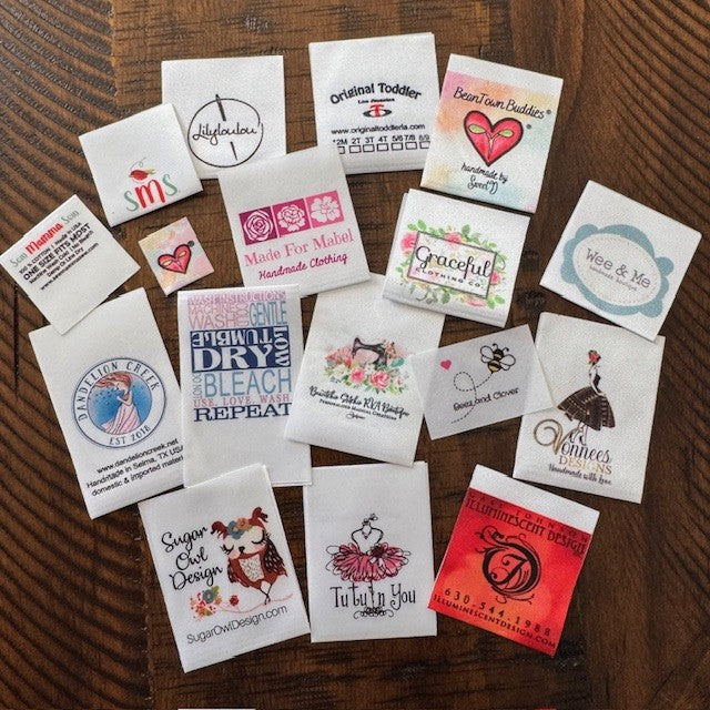 Satin Printed Labels - Sew On - Iron On - Self Adhesive