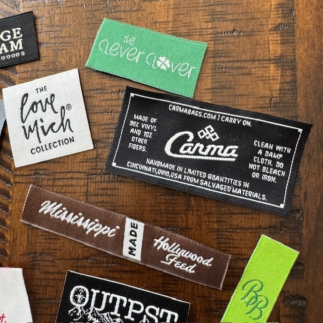 Woven Labels - Sew On - Iron On - Self Adhesive