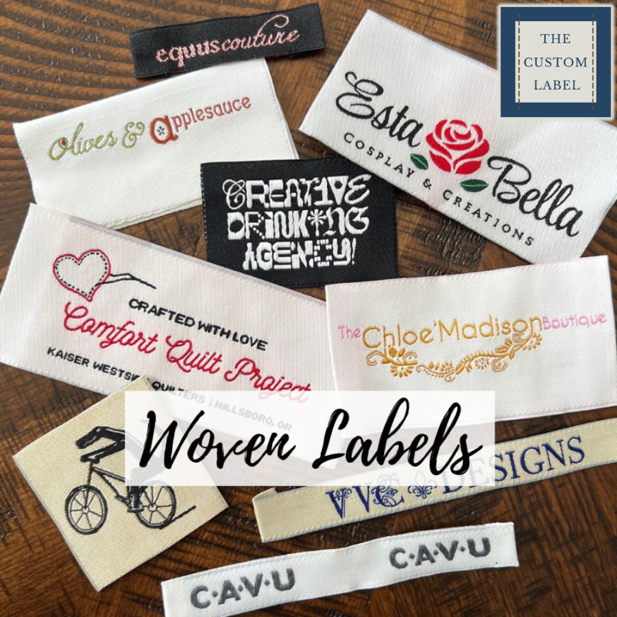 Woven Labels - Sew On - Iron On - Self Adhesive