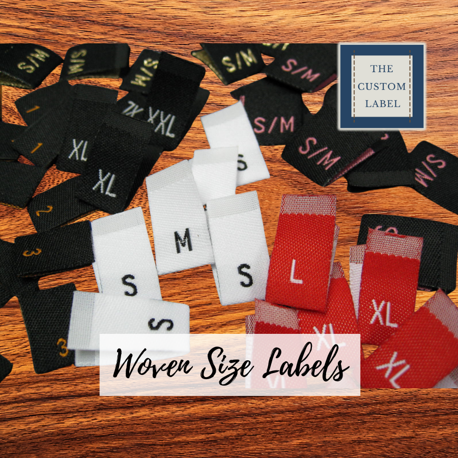 Woven Size Labels - Sew On