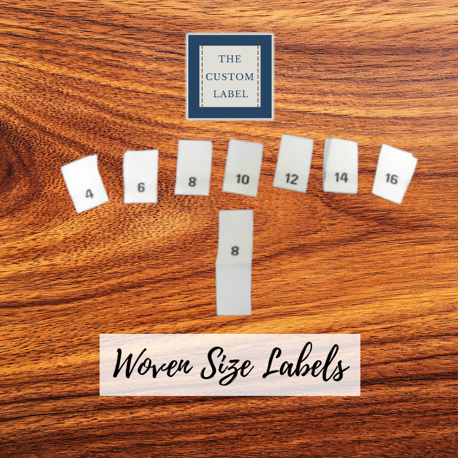 Woven Size Labels - Sew On