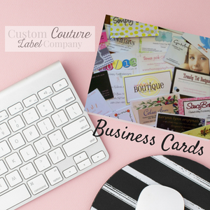 Business cards by Custon Couture Label Co