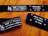 Black Cotton Printed Twill Tape Labels - Custom Couture Label Company