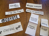 Cotton Printed Labels .5" - .75" - 1" Width - Custom Couture Label Company