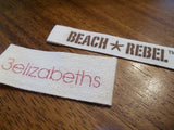 one color cotton printed labels