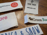 examples of two color cotton printed labels