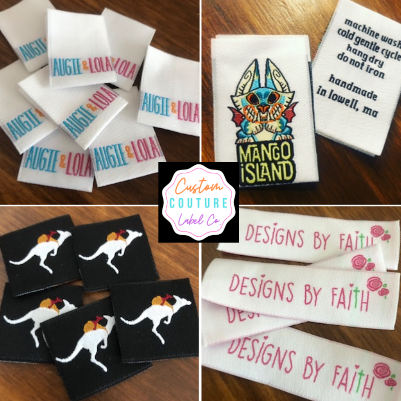 Sew on woven labels