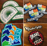 die cut woven iron on patches