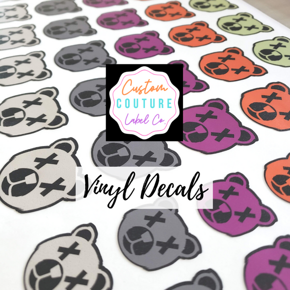 vinyl decals by Custom Couture Label Co