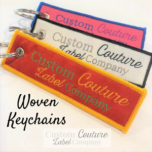 Custom Woven Key Chains - Custom Couture Label Company