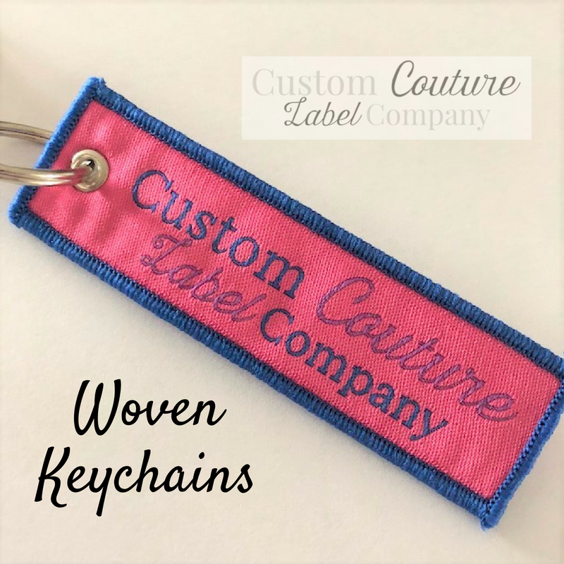 Custom Woven Key Chains - Custom Couture Label Company