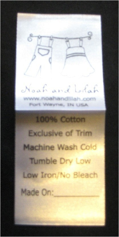 Satin Printed Labels - Self Adhesive – Custom Couture Label Company