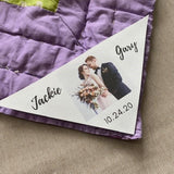 Custom Wedding Corner Quilt Label by Custom Couture Label Co